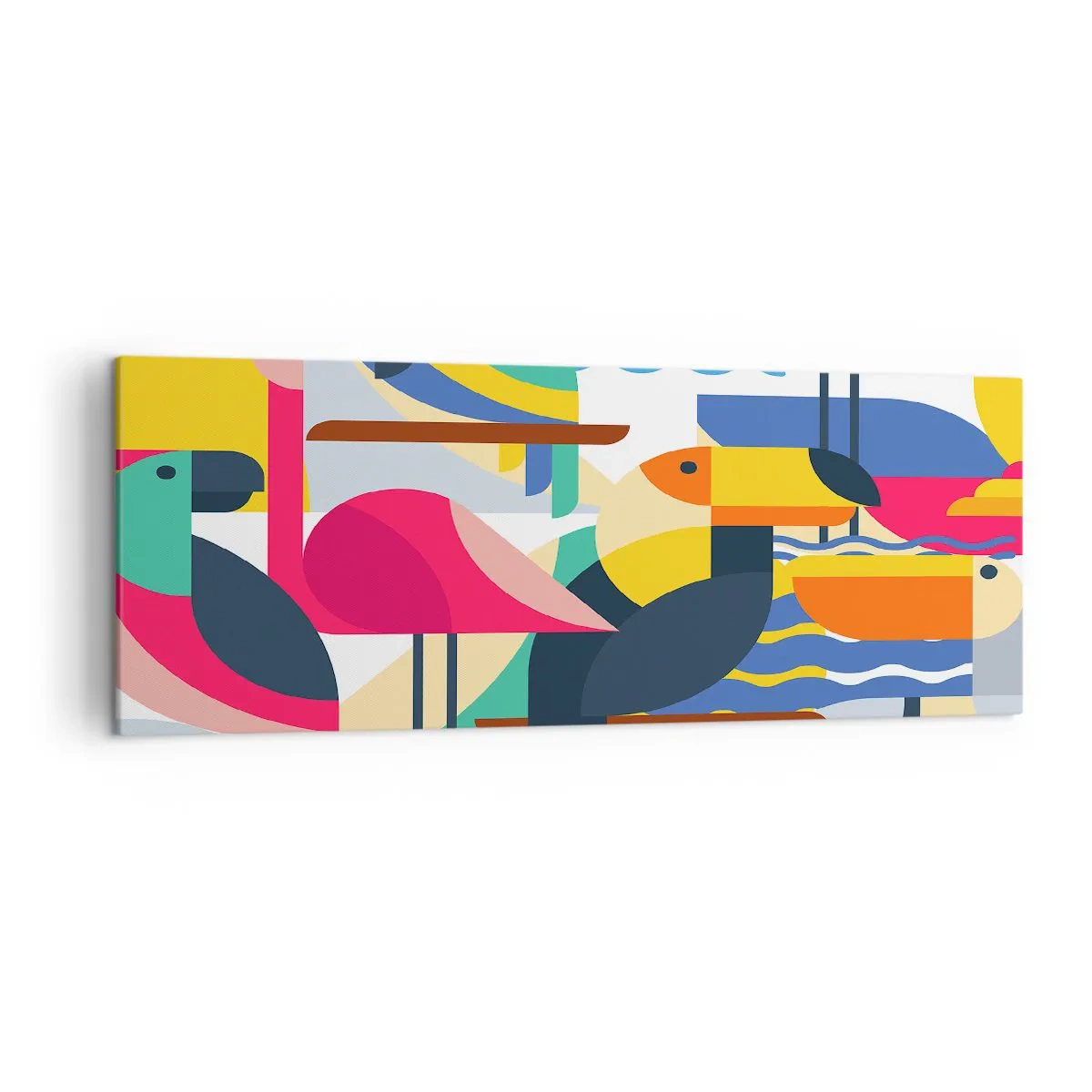 Vászonkép - Madárparti - 140x50 cm