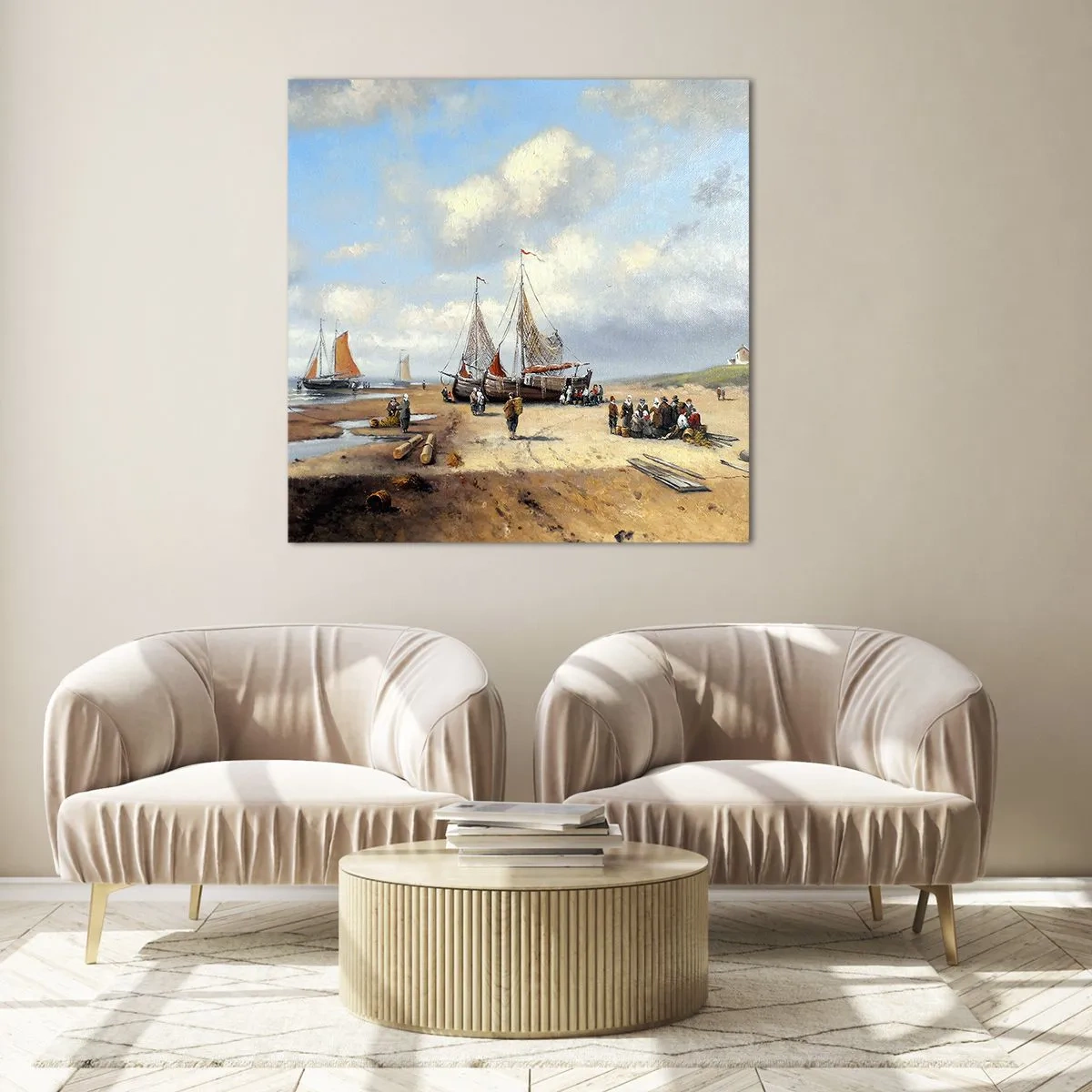 Üveg kép - Egy sikeres fogás után - 30x30 cm