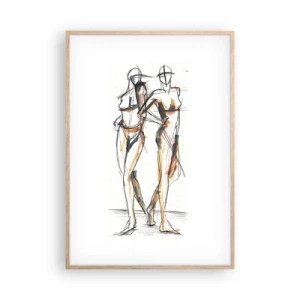 Poszter világos tölgy keretben - A kegyelem tanulmánya - 70x100 cm