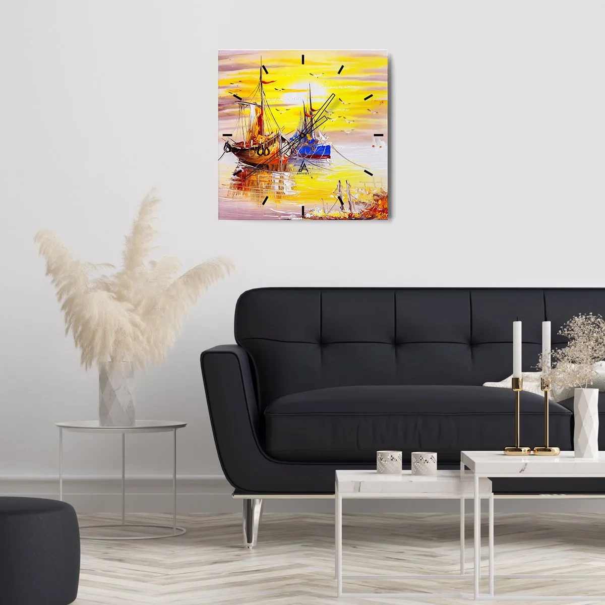 Falióra, Óra - Megérdemelt pihenés a kikötőben - 30x30 cm