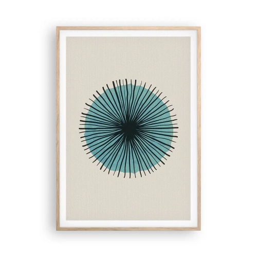 Poszter világos tölgy keretben - Ragyogóan a kékben - 70x100 cm