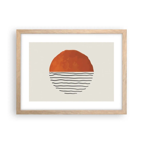 Poszter világos tölgy keretben - Japán hangulatban - 40x30 cm