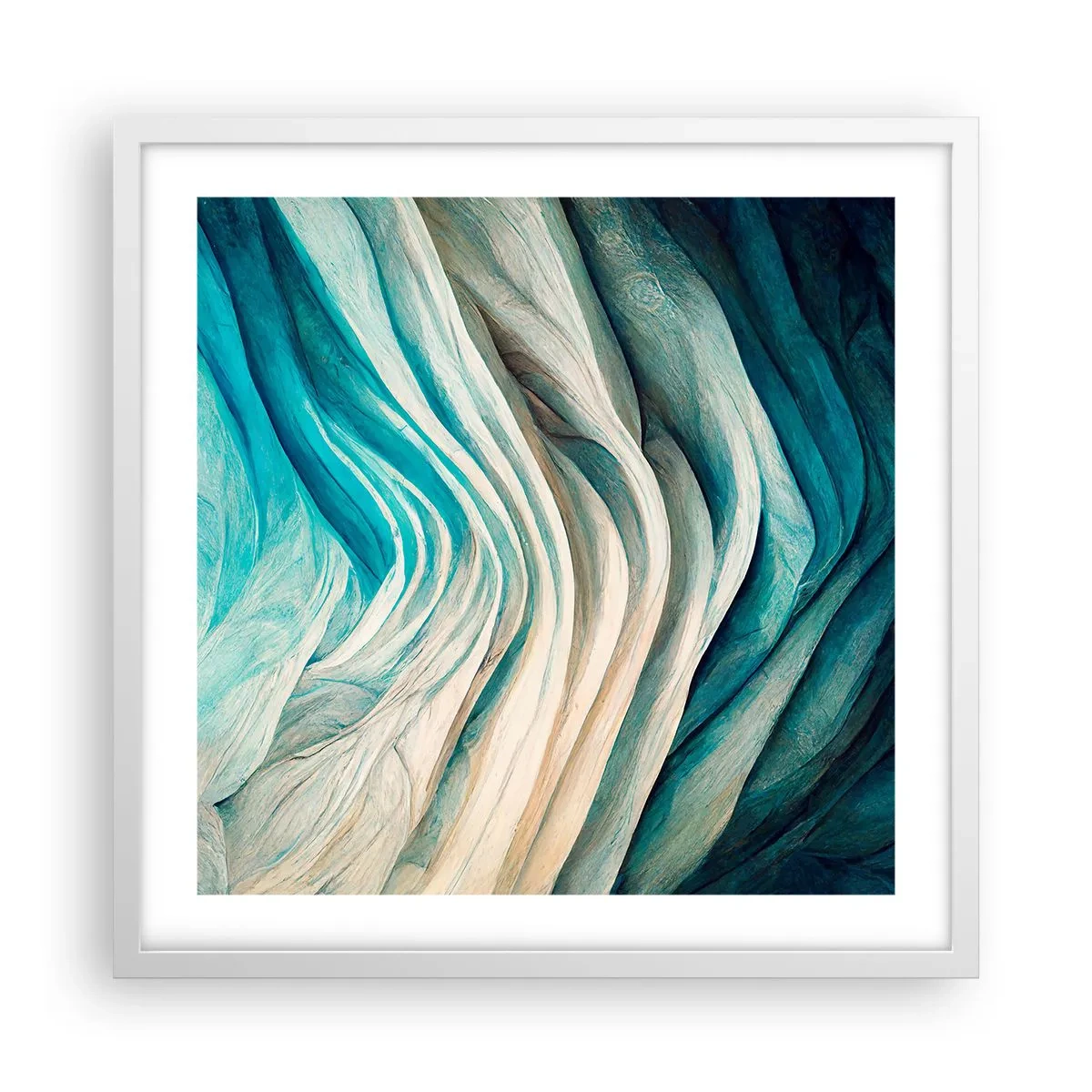 Poszter fekete keretben - Kék telhetetlenség - 50x50 cm