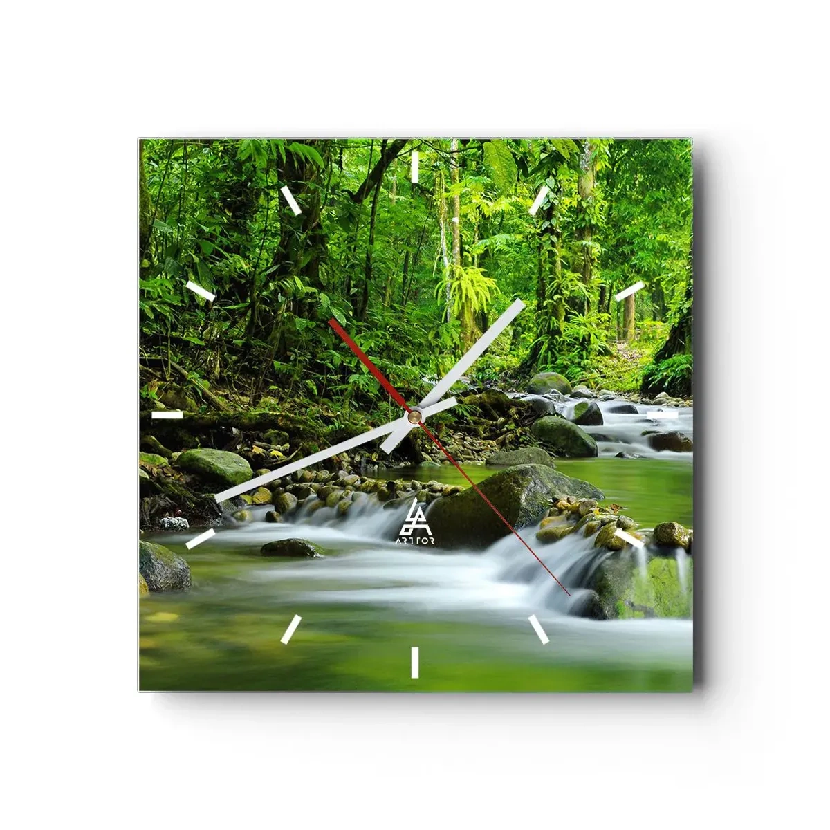 Falióra, Óra - Úszni a zöld tengerében - 40x40 cm