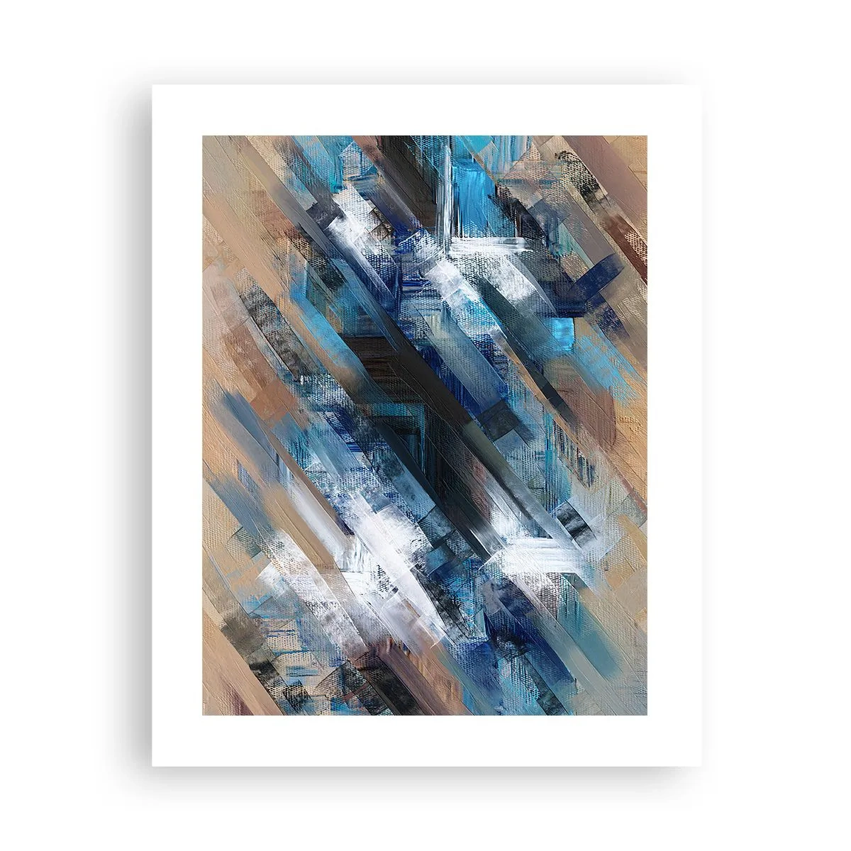 Poszter - Kék ferdén - 40x50 cm