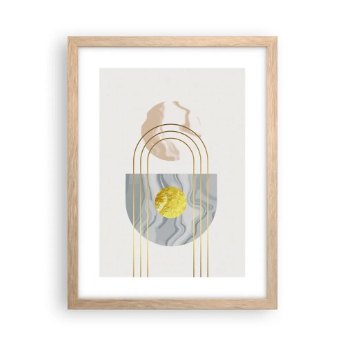 Poszter világos tölgy keretben - Fényerő és ragyogás - 30x40 cm