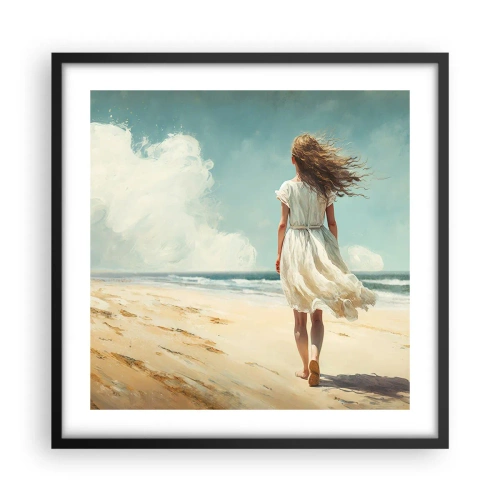 Poszter fehér keretben - Találkozás a nappal és a széllel - 50x50 cm