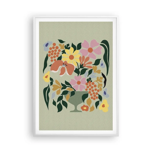 Poszter fekete keretben - Egy csokor, mely csordultig van élettel - 70x100 cm