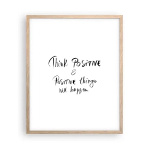 Poszter világos tölgy keretben - Hogyan élj? - 40x50 cm