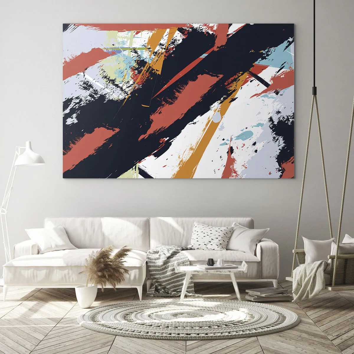 Üveg kép - Dinamikus kompozíció - 100x70 cm