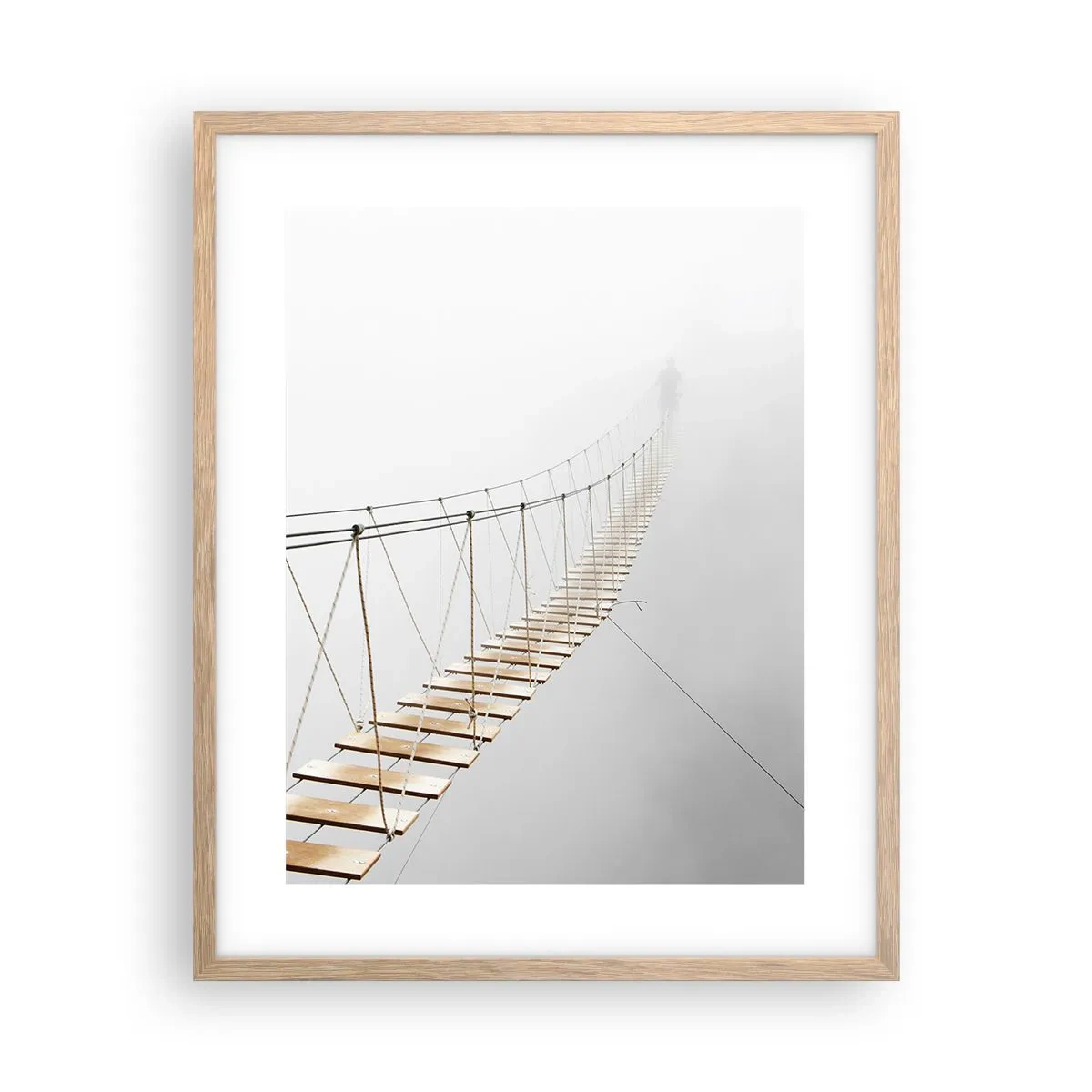 Poszter világos tölgy keretben - Hová vezet? - 40x50 cm