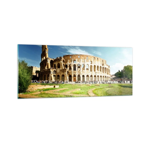 Üveg kép - Még mindig halljuk a pisztoly csörömpölését - 100x40 cm