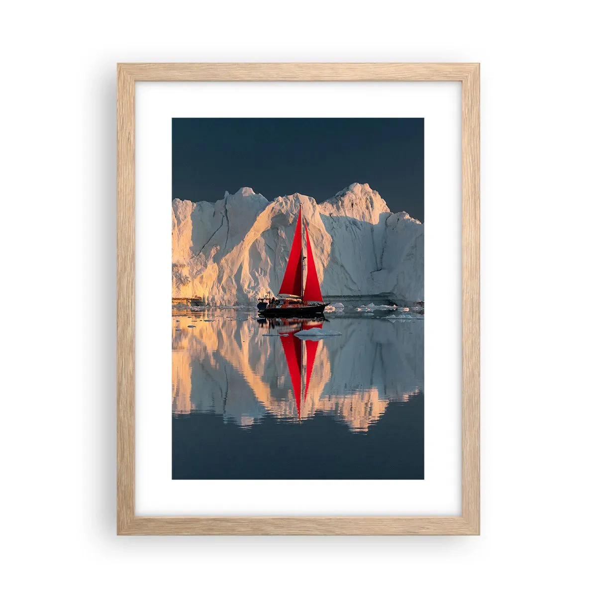 Poszter világos tölgy keretben - A világ peremén - 30x40 cm