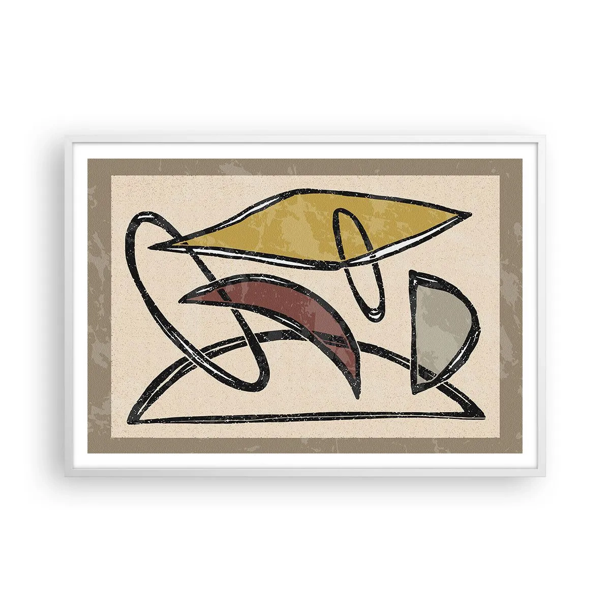 Poszter fekete keretben - Függőlegesek és vízszintek - 100x70 cm