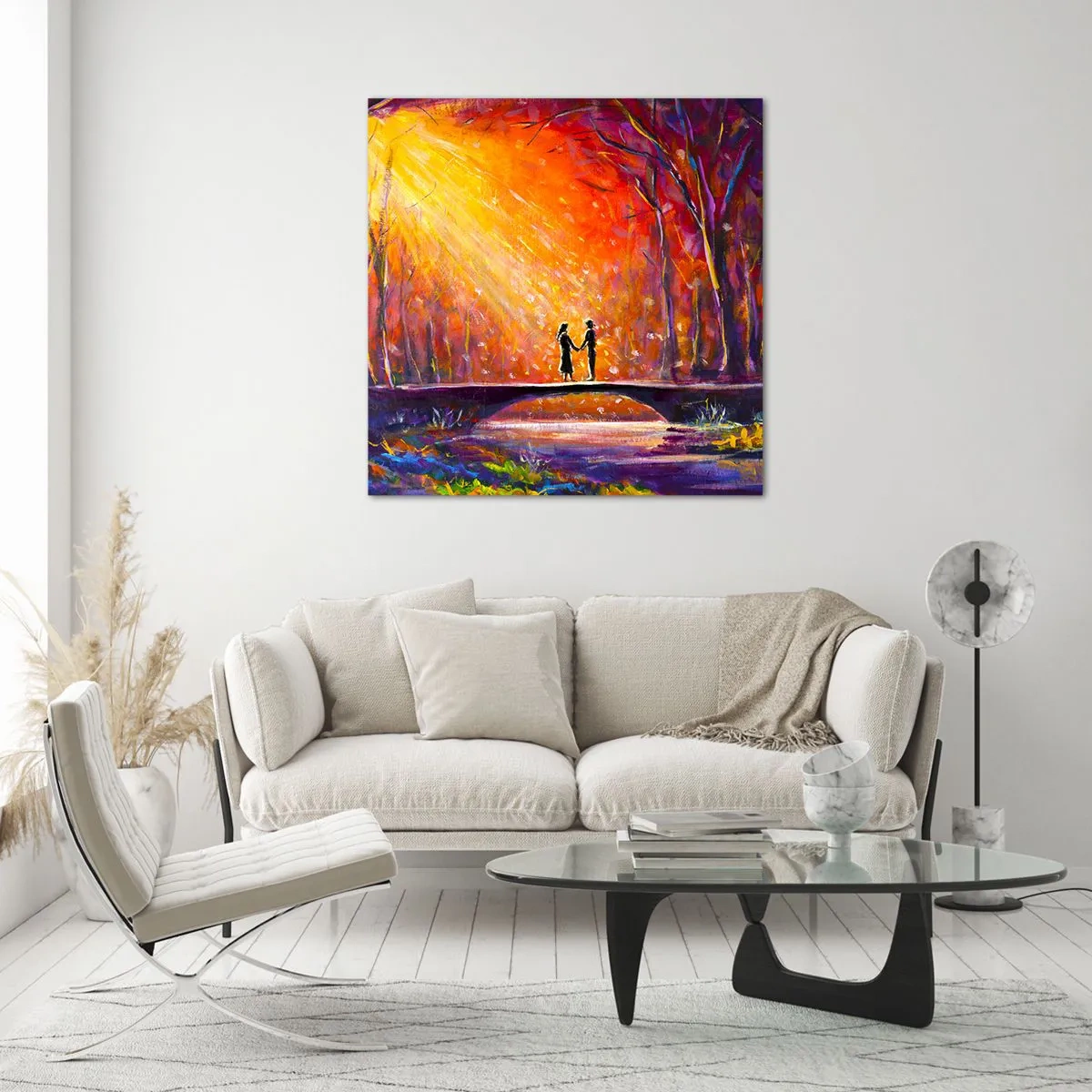 Üveg kép - Az ég is szereti őket - 30x30 cm