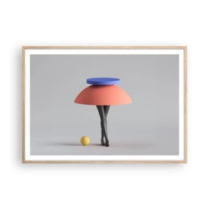 Poszter világos tölgy keretben - Szürreális kompozíció - 100x70 cm