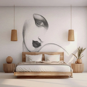 Fotótapéta Premium Canvas - Łempicka stílusában - Egy nő portréja, Női Arc, Darab - 500x350 cm