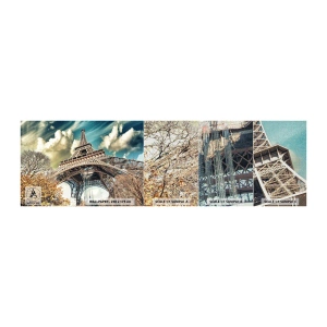 Fotótapéta Minta Premium Canvas - Ősszel pedig Párizsban... - Város, Párizs, Eiffel-torony - 100x30 cm