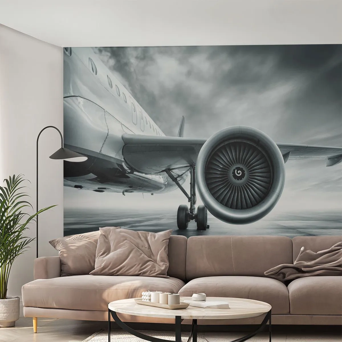 Fotótapéta Premium Sand - Van erő! - Repülőgép, Utazás, Üzleti - 200x140 cm