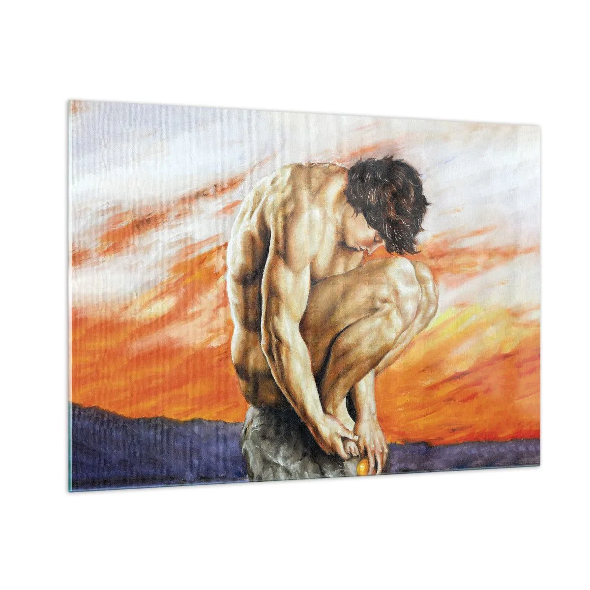 Üveg kép - Elmerülve önmagában - 100x70 cm