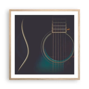 Poszter világos tölgy keretben - Egy pillanat, mielőtt megszólal - 60x60 cm