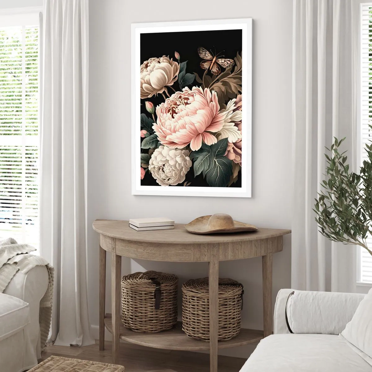 Poszter fekete keretben - Barokk stílusban - 50x70 cm