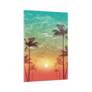 Üveg kép - Trópusi hangulat - 70x100 cm