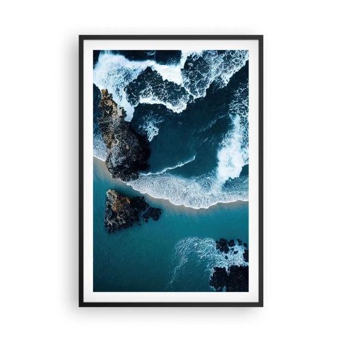 Poszter fehér keretben - Hullámokba burkolózva - 61x91 cm