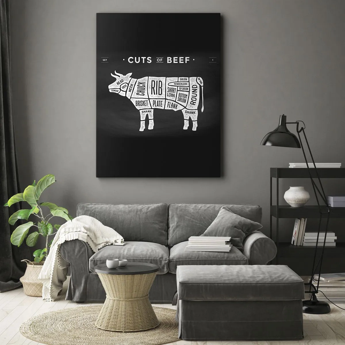 Vászonkép - Mészáros ábécéskönyve - 55x100 cm