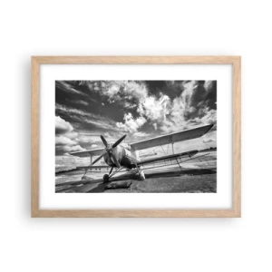 Poszter világos tölgy keretben - Alig várom! - 40x30 cm