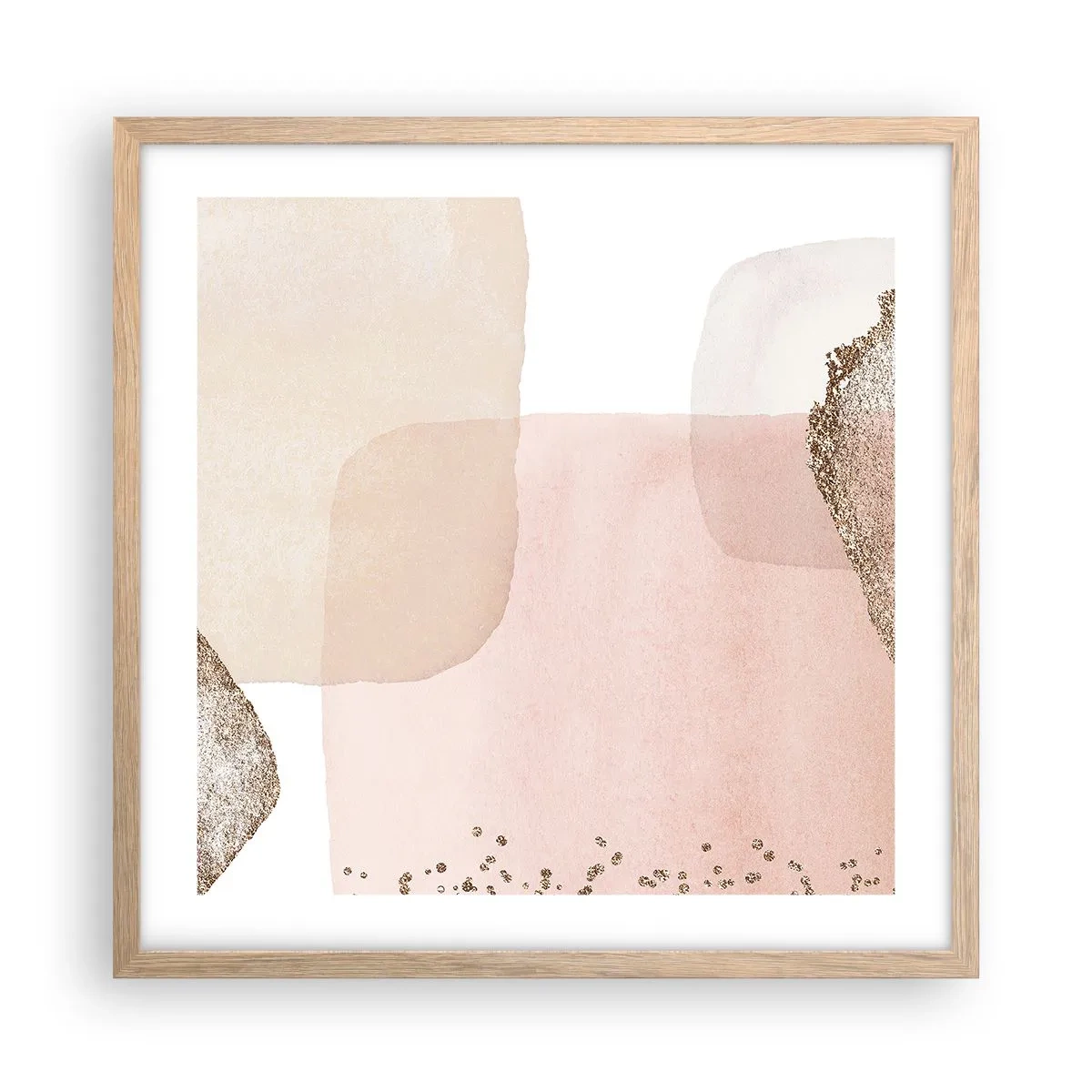 Poszter világos tölgy keretben - Egy pillantás a színeken keresztül - 50x50 cm