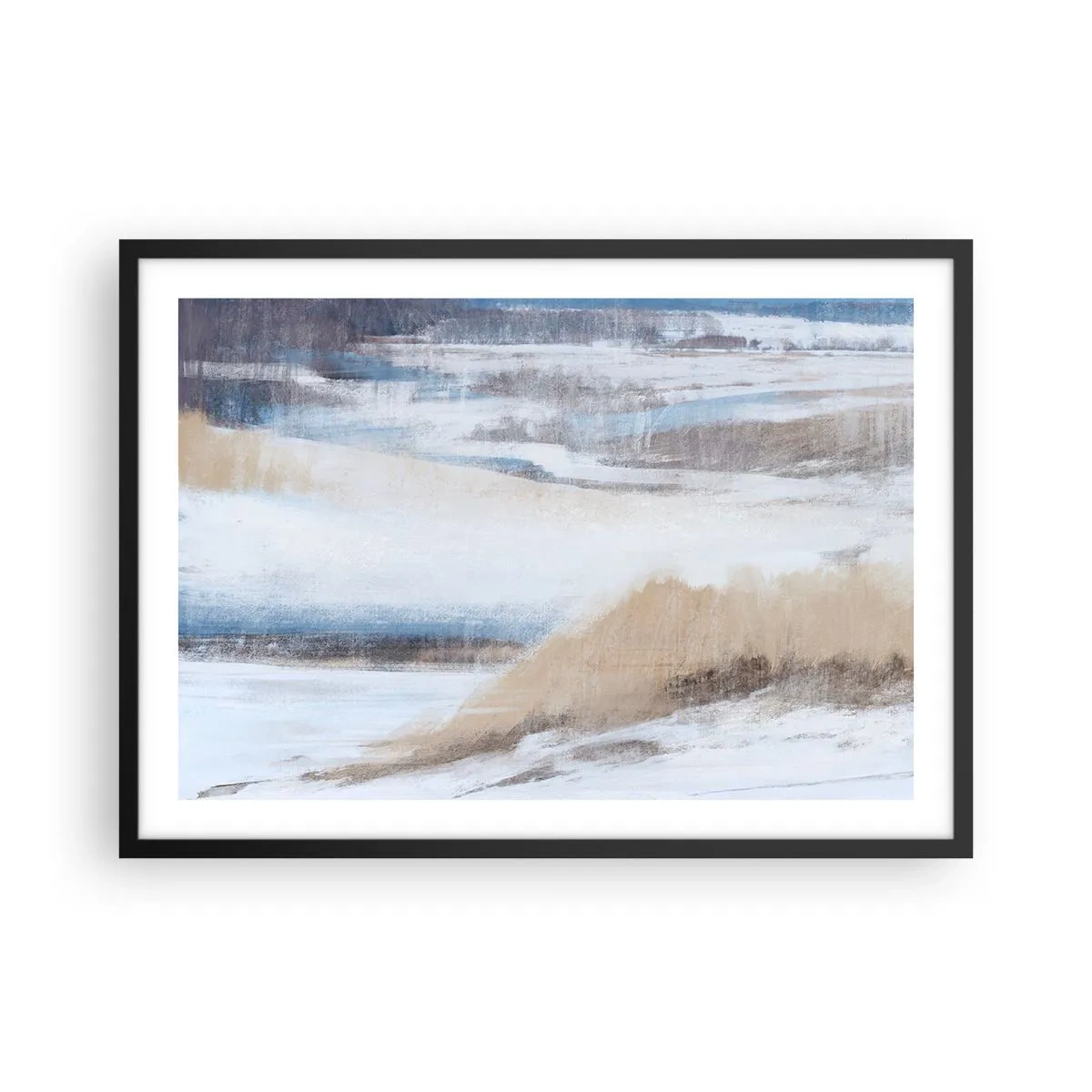 Poszter fehér keretben - Téli kompozíció - 70x50 cm