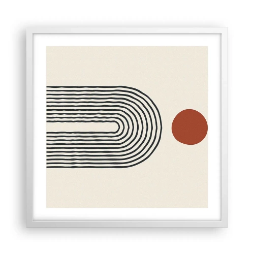 Poszter fekete keretben - Formák és színek vonzalma - 50x50 cm