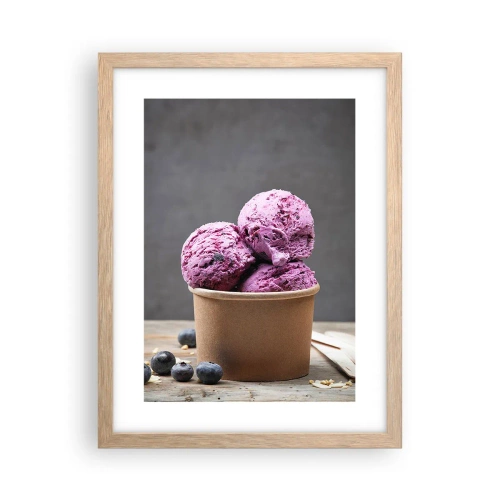 Poszter világos tölgy keretben - Édesség és hűvösség - 30x40 cm