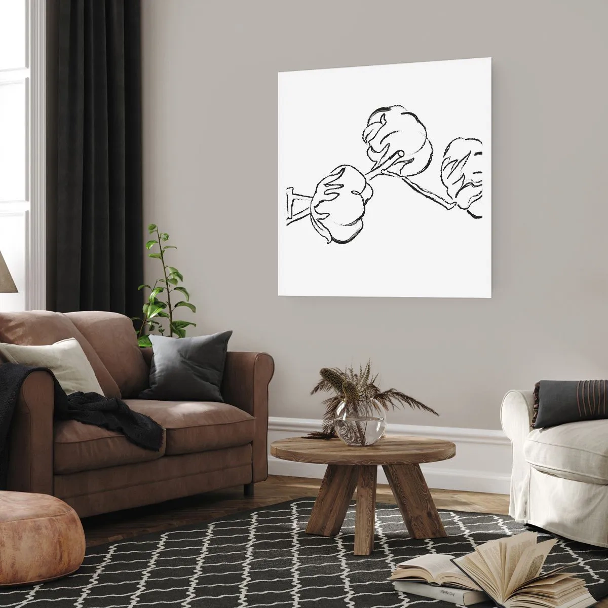 Poszter - Pamut pehely - 60x60 cm