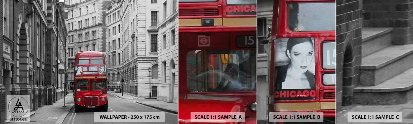 Fotótapéta Minta Standard Eco - A mindennapi életnek nem kell szürkének lennie - Város, London, Építészet - 100x30 cm