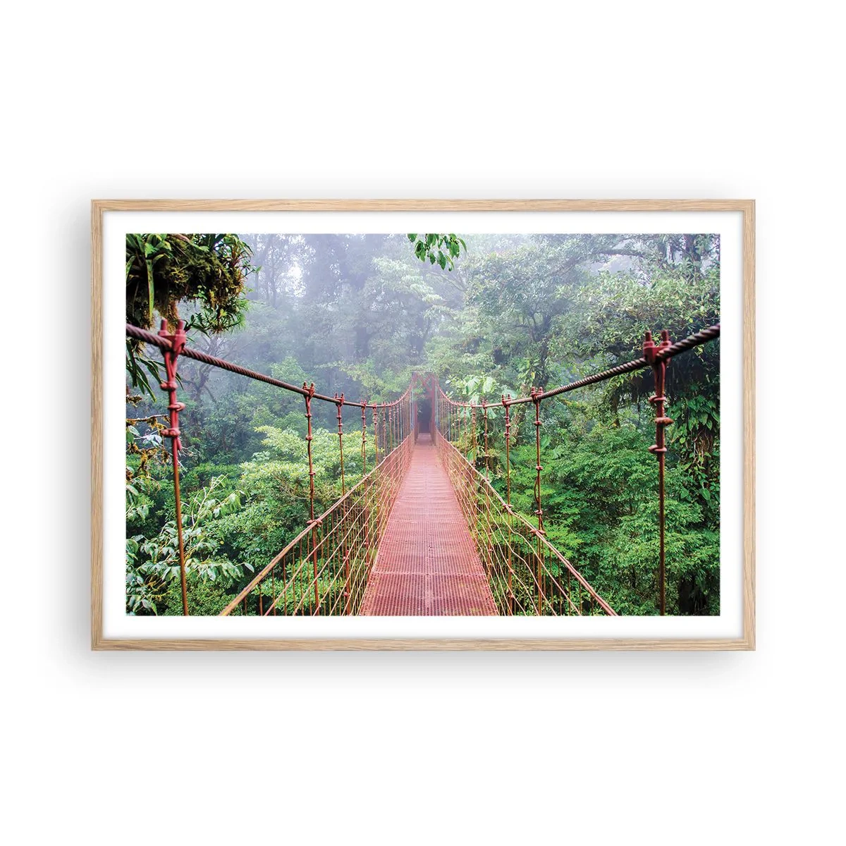 Poszter világos tölgy keretben - A lomkoronák fölé függesztve - 91x61 cm