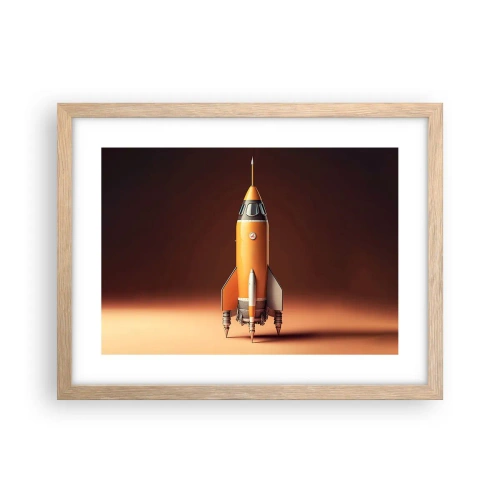 Poszter világos tölgy keretben - Egy álommal kezdődik - 40x30 cm