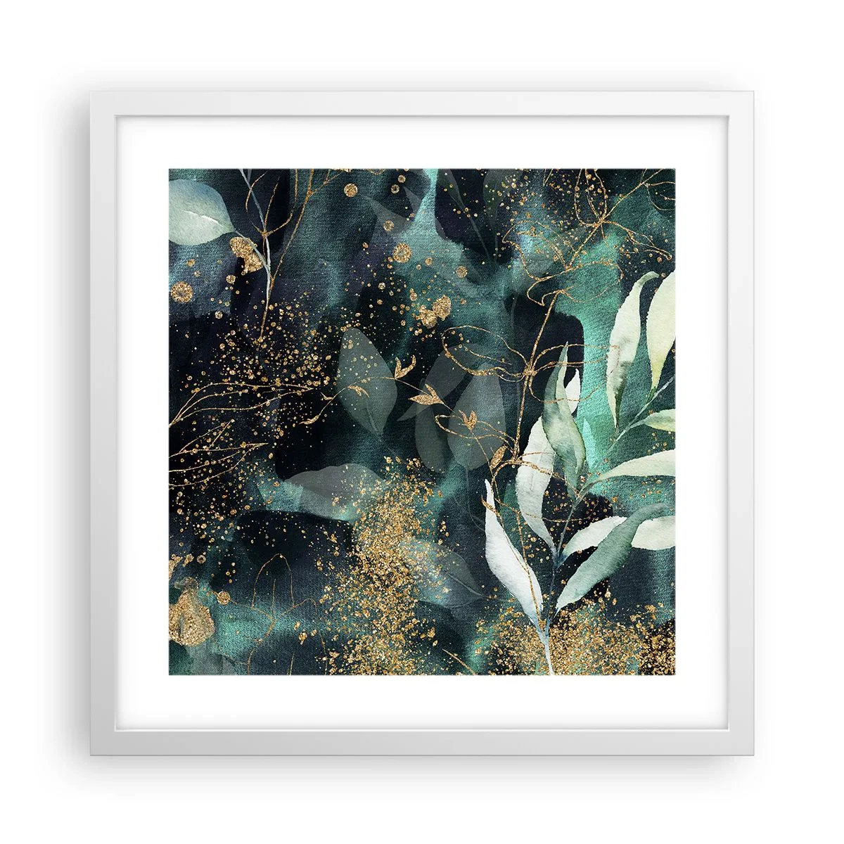 Poszter fekete keretben - Elvarázsolt kert - 40x40 cm