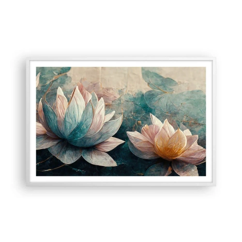 Poszter fekete keretben - Tavi csillagok - 91x61 cm