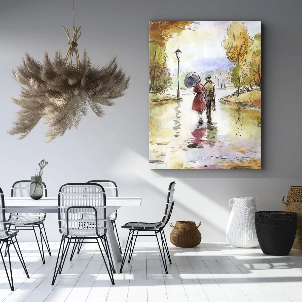 Vászonkép - Romantikus ősz a parkban - 55x100 cm