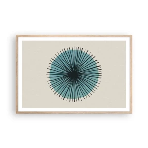 Poszter világos tölgy keretben - Ragyogóan a kékben - 91x61 cm