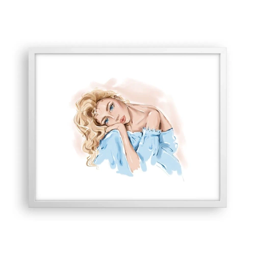 Poszter fekete keretben - Álmodozó a kékben - 50x40 cm