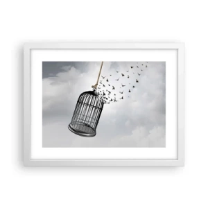 Poszter fekete keretben - Hit... Remény... Szabadság! - 40x30 cm