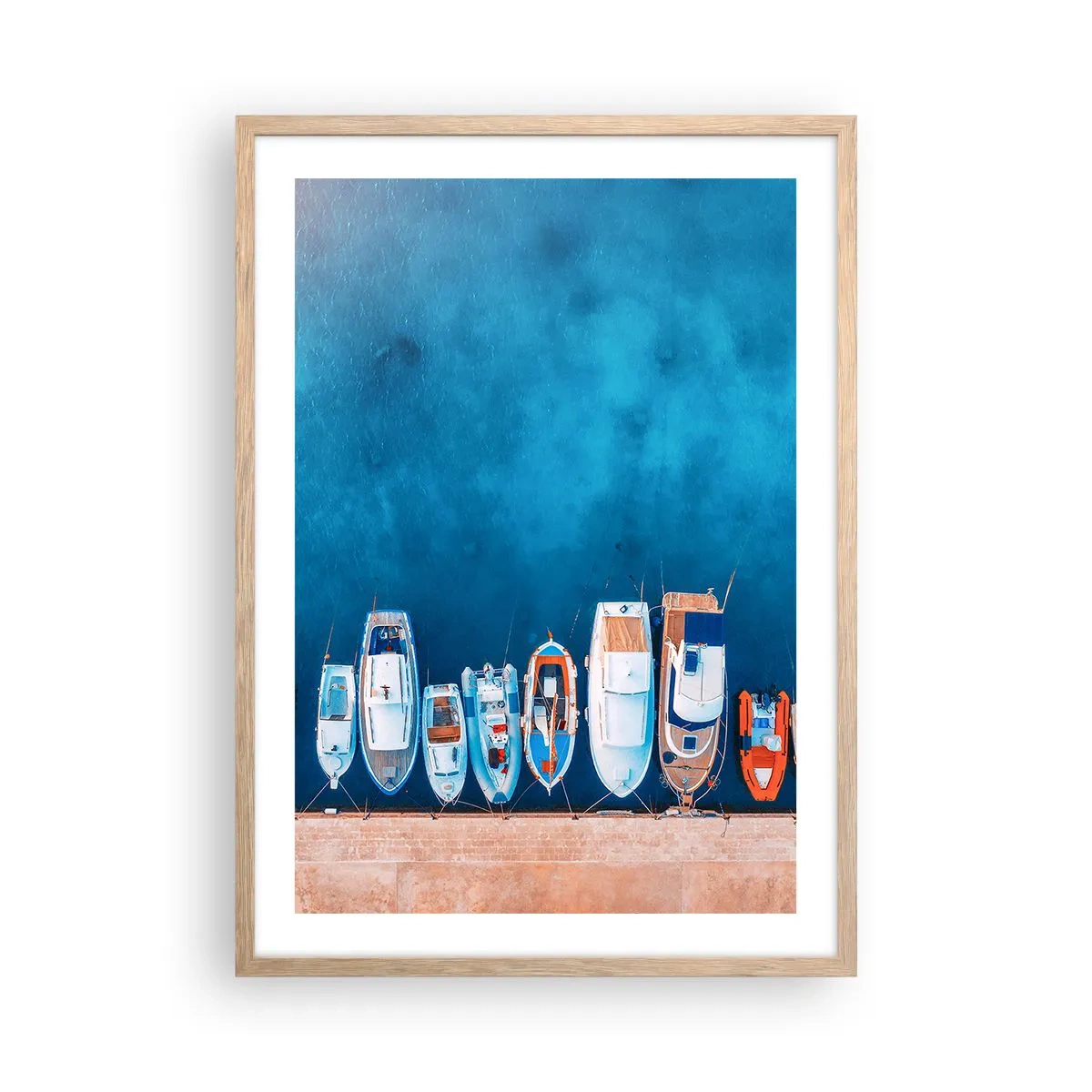 Poszter világos tölgy keretben - Egy sorban - 50x70 cm