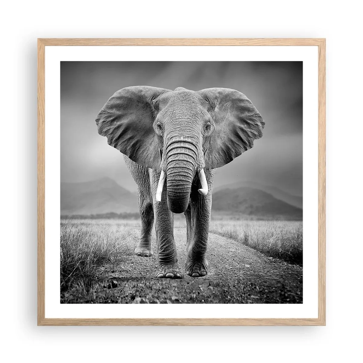 Poszter világos tölgy keretben - A házigazda üdvözli - 60x60 cm