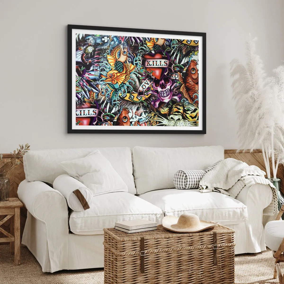Poszter fehér keretben - A tetováló művész álma - 70x50 cm