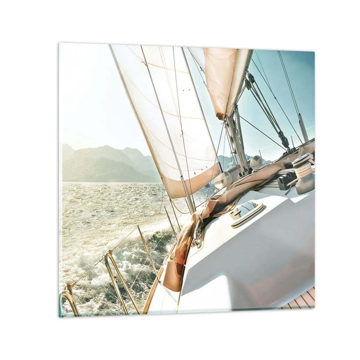 Üveg kép - Dagadó vitorlákkal - 60x60 cm