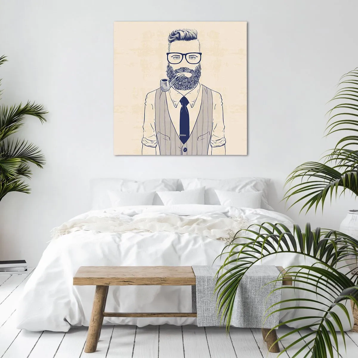 Vászonkép - Vidám, férfias és divatos - 50x50 cm