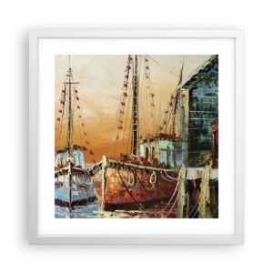 Poszter fekete keretben - Nyugodt visszatérés - 40x40 cm